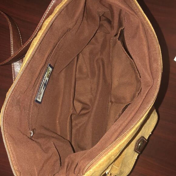 Caribbean Joe Let Go Velvet Messenger Bag in Tan Taupe - Picture 9 of 9